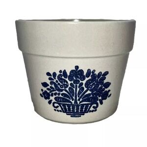 PFALTZGRAFF Yorktowne Flower Pot Plant Pot Stoneware Blue Pottery Crock